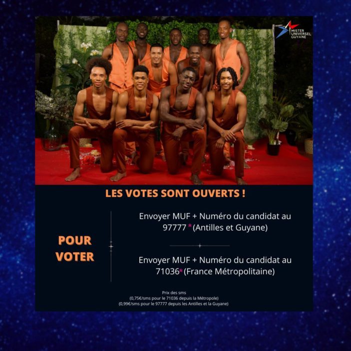 Mister Universel Guyane 2022 : à vous de voter !