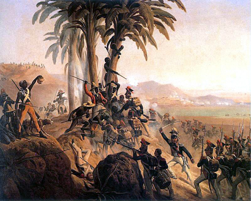 La Bataille de Saint-Domingue, huile sur toile de Janvier Suchodolski, 1845, Musée de l'Armée polonaise, Varsovie.